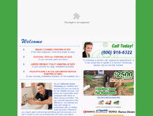 Tablet Screenshot of calgreenplumbing.com